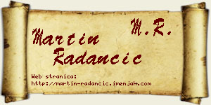 Martin Radančić vizit kartica